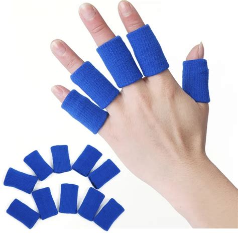 10 5pcs Stretchy Sports Finger Sleeves Arthritis Support Finger Guard Outdoor Basketball Finger