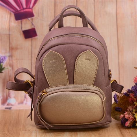 Fashion Mini Cute Bunny Backpack For Girls High Quality Pu Leather
