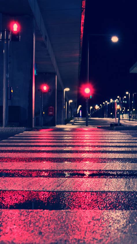 City Street Background At Night