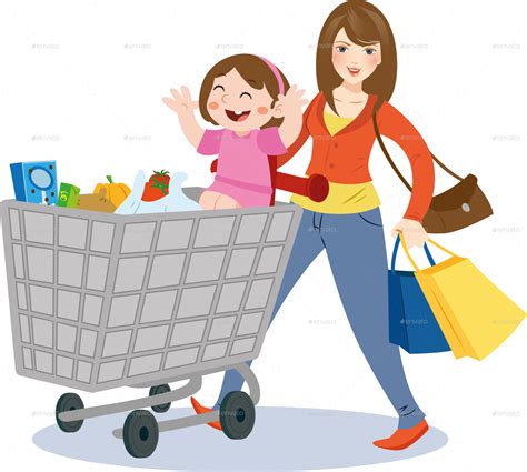 Clipart Mom Grocery Shopping Clipart Mom Grocery Shopping Transparent