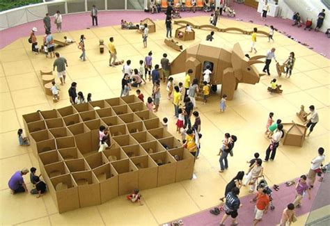 Cardboard Playground Коллективные игры Площадка Детские