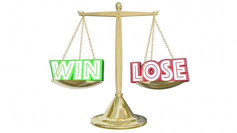 Win Vs Lose Scale Weighing Benefits 3 D Animation Motion Background