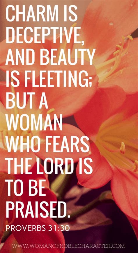 A Woman Who Fears The Lord Is To Be Praised Beauty And Fearing The Lord