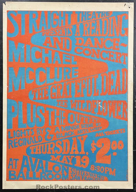 Auction Aor 216 Grateful Dead 1966 Poster Avalon Ballroom V