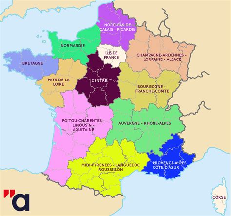 Nombre de régions en france. Nouvelle carte des régions en france - altoservices