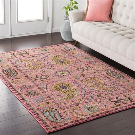 Nature and wildlife in marrakech: Surya Anika Bright Pink Indoor Bohemian/Eclectic Area Rug ...