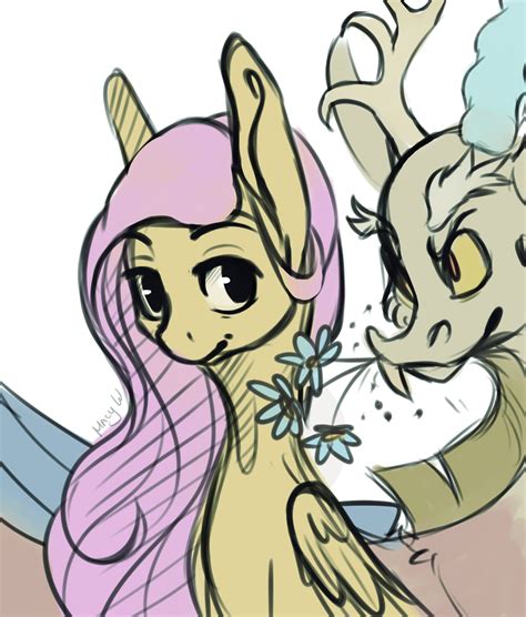 Discord And Fluttershy By Oleandrm On Deviantart