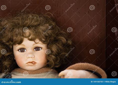 Vintage Doll With Porcelain Face Stock Photo Image Of Design