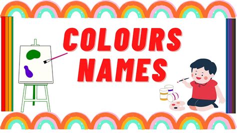 Colours Names Kids English Vocabulary Fun With Colours