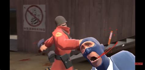 Tf2 When Soldier Is Hitting Spy With His Shovel Spys Cigarette Flew