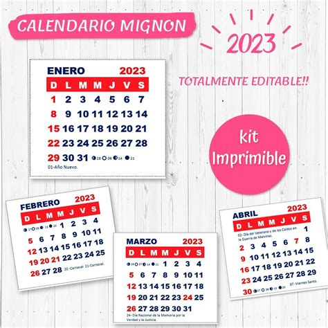 Calendarios Mignon Kit Imprimible Vectores Pdf Imprimikits Imagesee Porn Sex Picture