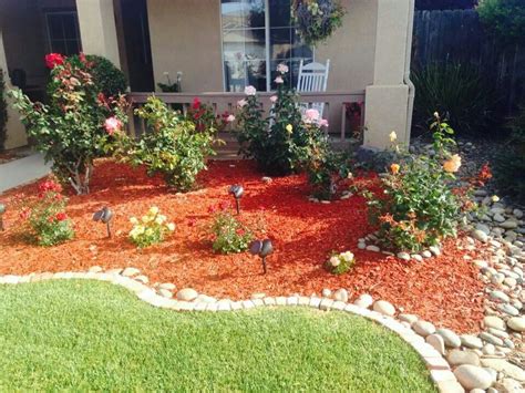 Mulch Landscaping Ideas River Rocks And Wood Chips
