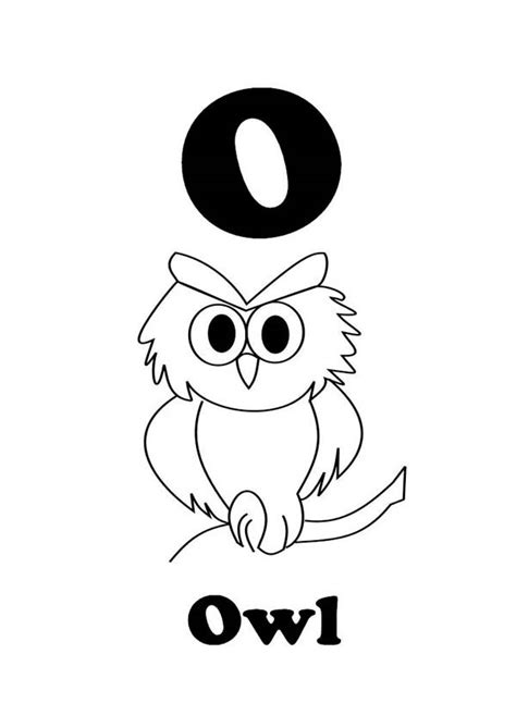 Write your name kindergarten coloring worksheet. Preschool Kids Learning Owl For Letter O Coloring Page ...