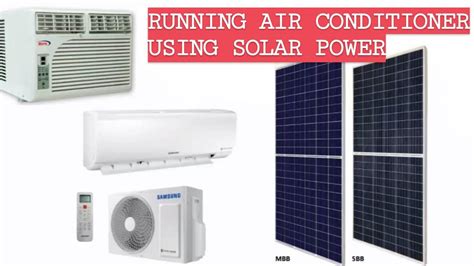 How To Run Air Conditioner Using Solar Power Youtube