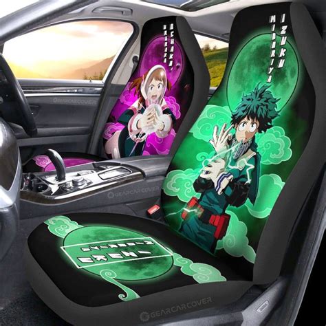 Deku And Uraraka Car Seat Covers Custom My Hero Academia Anime Car Acc