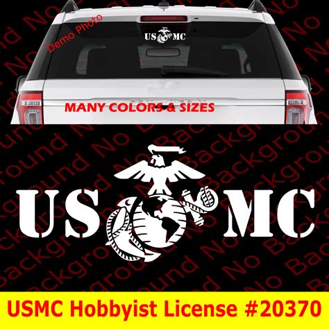 Decalsemblemslicence Frames Usmc United States Marine Corps Vinyl Die