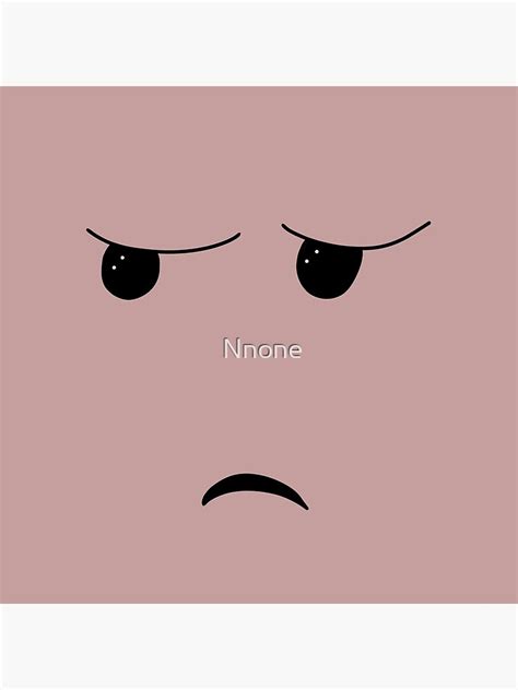 Roblox Face Sad Angry Eyes And Mouth Metal Print By Nnone Redbubble