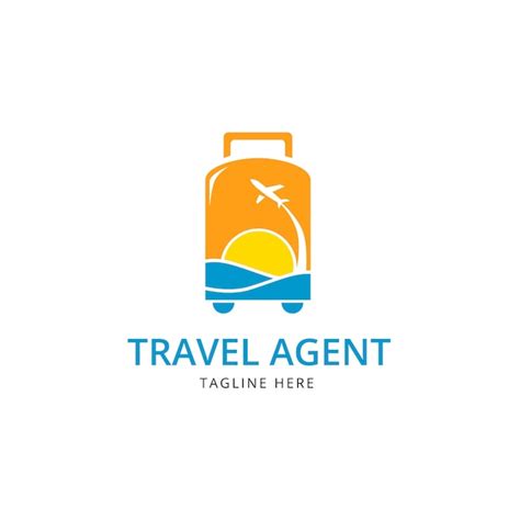 Logotipo De La Agencia De Viajes Vector Premium
