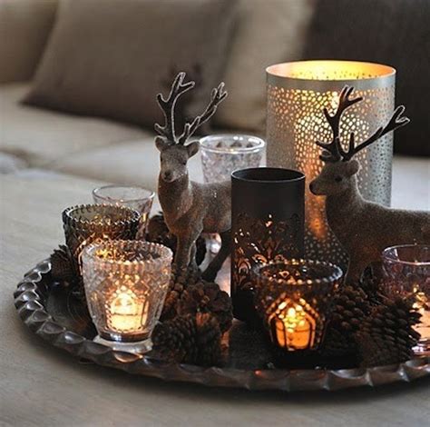You can also use little christmas votives on your dining room centerpiece. Bringing Neutral Colors Into Your Christmas Home Decor