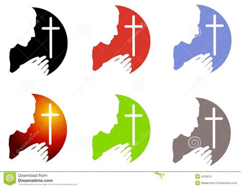 Prière Et Logos Ou Graphismes De Croix Illustration Stock Illustration Du Figures Graphismes