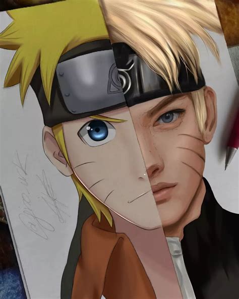 Artstation Naruto Uzumaki 🍲🍥 Anime Vs Realism 💜 What Do U Think About