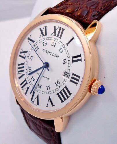 Reloj Cartier Ronde Solo Xl 42 Mm Automático Oro Rosa 18k W6701009 Sin