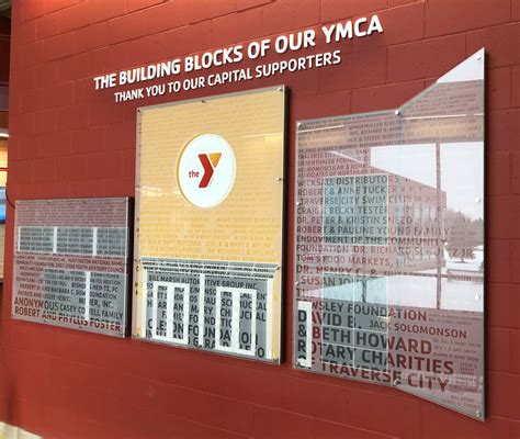 Ymca Donor Wall Pro Image Design Traverse City Sign Design Custom