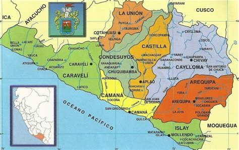 Mapa Político De Arequipa Mapa De Centroamerica Arequipa Mapas