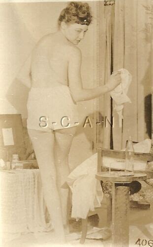 Vintage 1940s 60s Original Semi Nude Risqué Pinup RP Girl Undresses