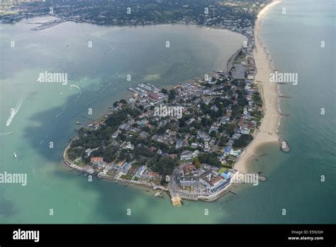 An Aerial View Of The Sandbanks Area Of Poole In Dorset Uk Stock Photo