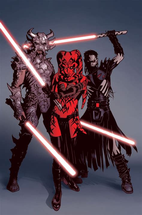 Three Different Characters Are Standing Together With Lightsabes
