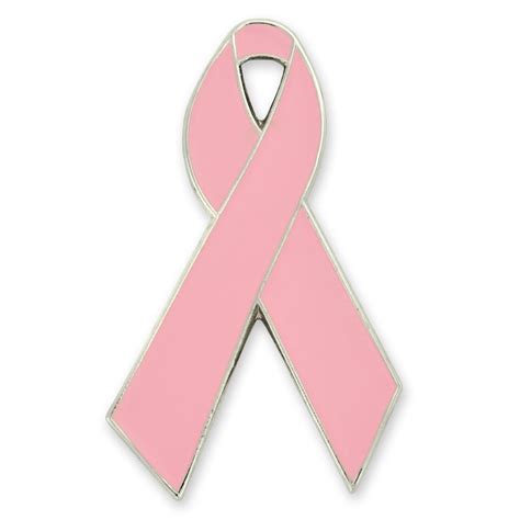 Pinmart Pink Breast Cancer Awareness Ribbon Enamel Lapel Pin With