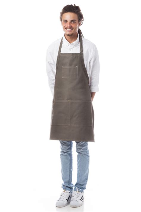 Olive Woodland Canvas Series Three Pocket Bib Apron Apronwarehouse