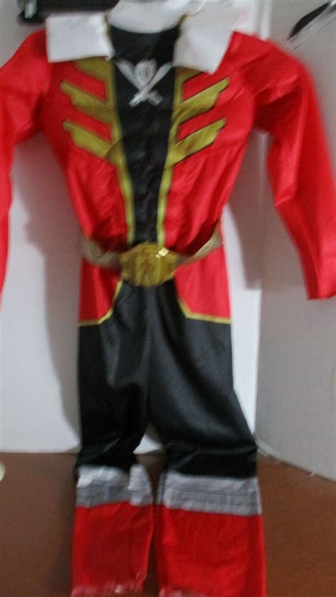 Power Rangers Megaforce Red Ranger Halloween Costume~ Gem