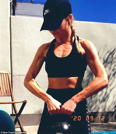 Home And Aways Sam Frost Shows Off Her Washboard Abs As She Reveals Her Gruelling Workout