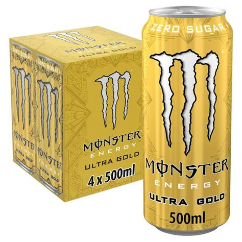 Monster Ultra Gold Energy Drink Cans 4x500 £52 Compare Prices