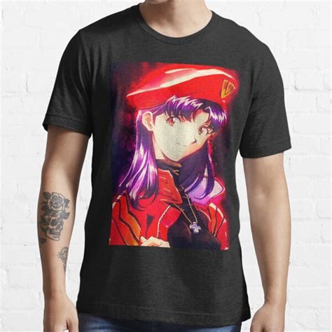 Misato Katsuragi Neon Genesis Evangelion Fanart T Shirt For Sale By Spacefoxart Redbubble