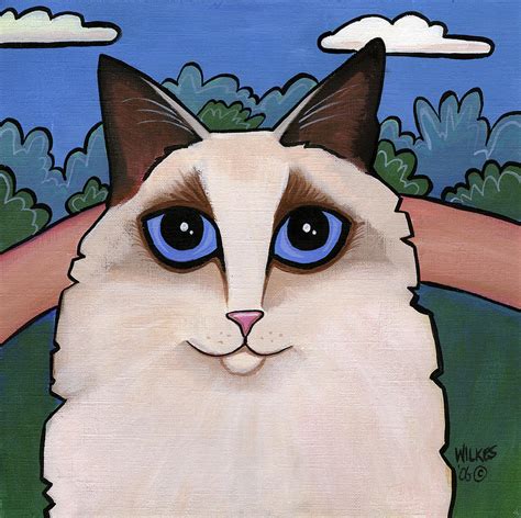 Ragdoll Cat Painting By Leanne Wilkes Pixels