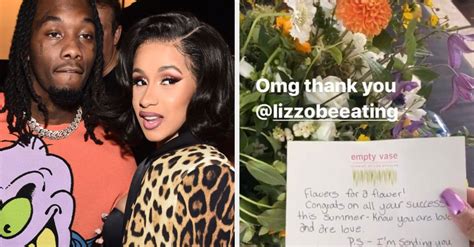 Lizzo Sent Cardi B A Bunch Of Flowers After Reports That Shed Filed For Divorce From Offset