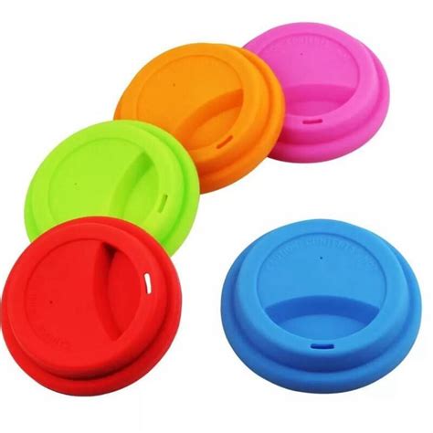 2021 Silicone Cup Lids 9cm Anti Dust Spill Proof Food Grade Silicone