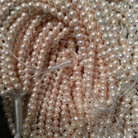 Large Hole Pearls Round Potato Mm Fresh Water Pearl Strand Free