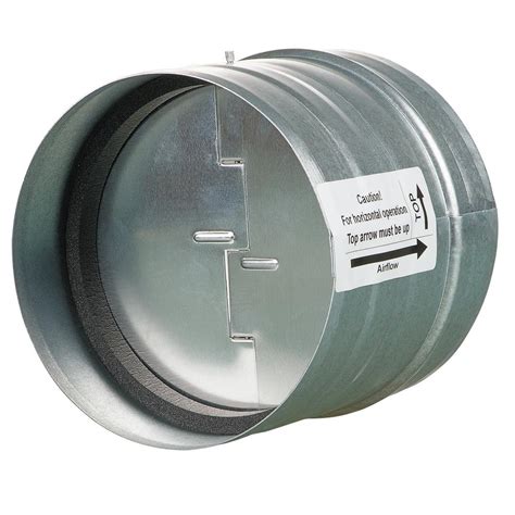 Galvanized Back Draft 4 In Damper Rubber Round Seal Airflow Exhaust