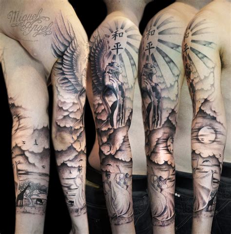 Although there has been a large presence of islamic societies within north africa throughout its history (who do not support the ideas of tattooing or otherwise engraving on the body). African sleeve custom tattoo | Miguel Angel Custom Tattoo ...