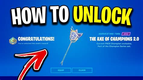 How To Get The Fncs Pickaxe In Fortnite Axe Of Champions Pickaxe 20