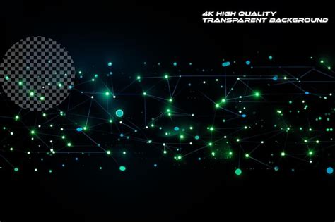 Premium Psd Digital Tech Banner With Greenblue Huestransparent Background