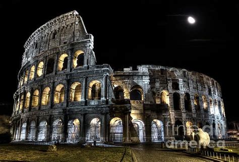 The Moon Above The Colosseum No 2 By Weston Westmoreland Rome