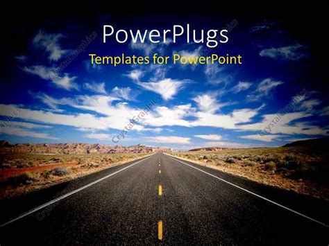 Powerpoint Template A Road In The Outskirts Of A City With Sky In The