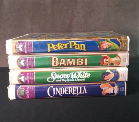Disney Vhs Tapes Lot Of Masterpiece Collection Original Clam Shell