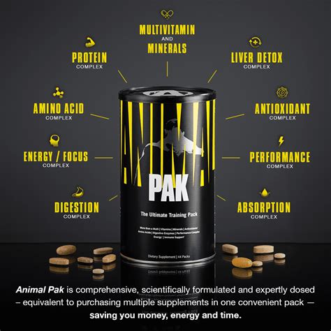 Animal Pak Multivitamin Stimulant Free All In One Comprehensive Pack