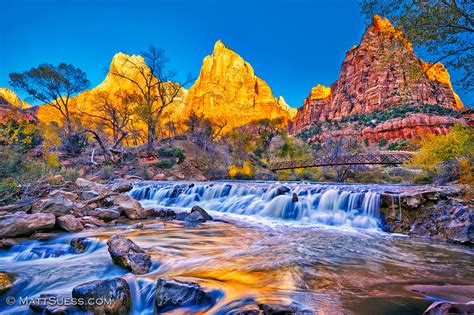 Sunrise At The Court Of The Patriarchs In Zion National Park Utah